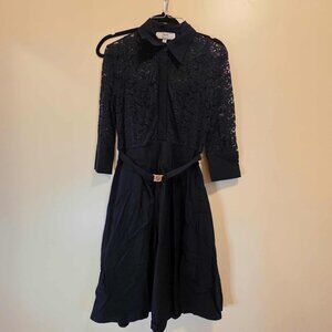 MissMny Retro Gorgeous City Blue Lace Dress S